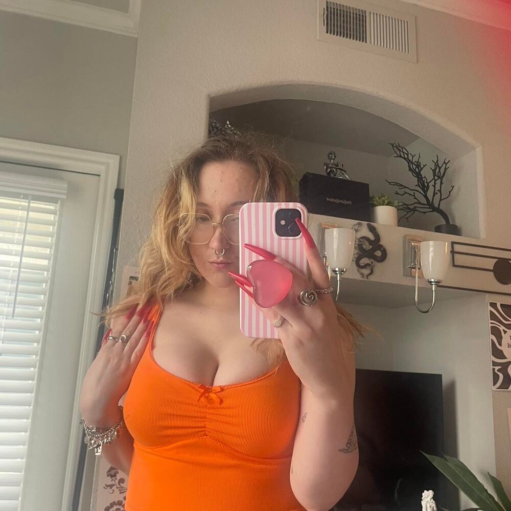 Summer orange crop top tank